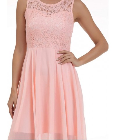 Women's Summer Dresses Floral Lace Hi-Lo Bridesmaid Dress Sleeveless Formal Wedding Maxi Dress Dresses Pink $12.40 Others