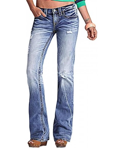 Stretchy 90S Vintage Butt Lifting Jeans Casual Spring Jeans for Women Carolina Blue $30.79 Jeans