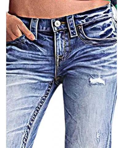 Stretchy 90S Vintage Butt Lifting Jeans Casual Spring Jeans for Women Carolina Blue $30.79 Jeans