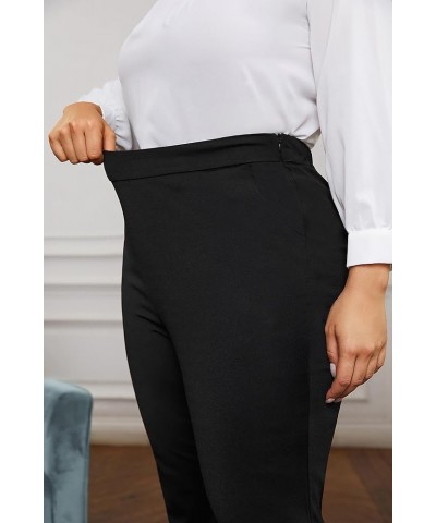 Kim Curvy Plus Size Flare Dress Pants Pants for Women High Waist Pants Bell Bottom with Pockets for Work and Casual Black $18...