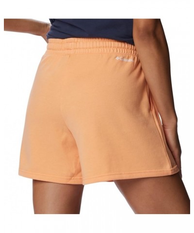 Women's Trek French Terry Short Peach/White Stacked Logo $8.42 Activewear