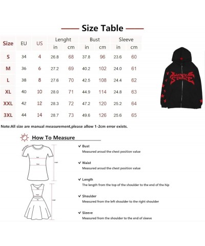 Women Men Cross Graphic Hoodies Y2K Jacket Fashion Aesthetic Sweatshirt Gothic Long Sleeve Letter Print Hoodies 0110d-red $10...