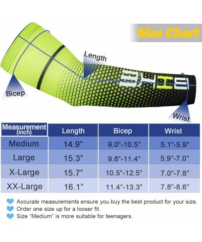 UV Sun Protection Cooling Compression Sleeves Arm Sleeves Men Women Cycling Green $9.89 Activewear