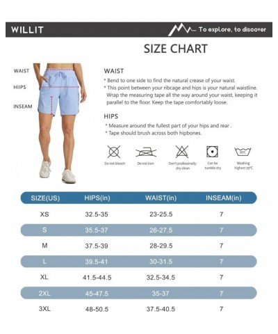 Women's 7" Athletic Running Shorts Long Workout Hiking Shorts Quick Dry High Waisted Active Shorts Zipper Pocket Rose $17.84 ...