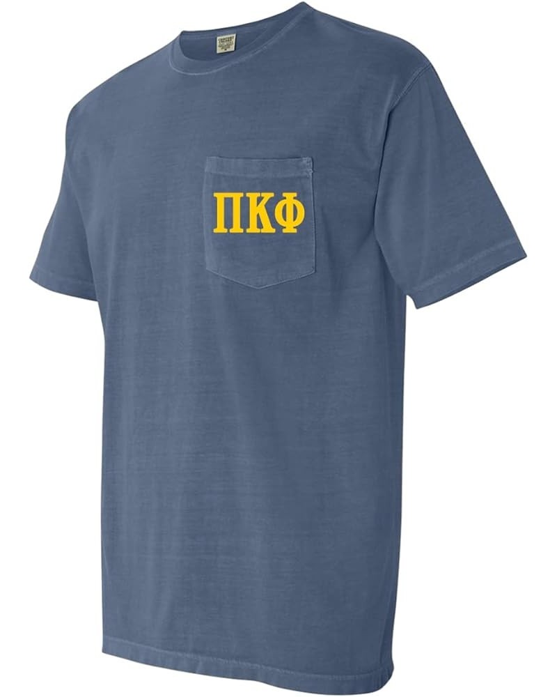 Pi Kappa Phi Fraternity Comfort Colors Pocket T-Shirt Blue Jean $12.30 T-Shirts