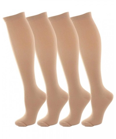 Compression Socks for Women and Men Support Graduated 15-20 mmHg Medias De Compresion Mujer(4 Pairs) Beige (4 Pairs) $10.19 A...