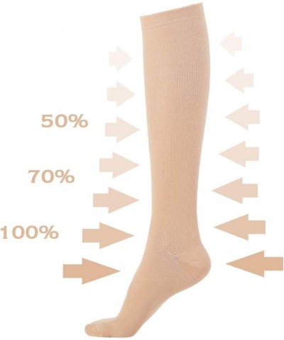 Compression Socks for Women and Men Support Graduated 15-20 mmHg Medias De Compresion Mujer(4 Pairs) Beige (4 Pairs) $10.19 A...