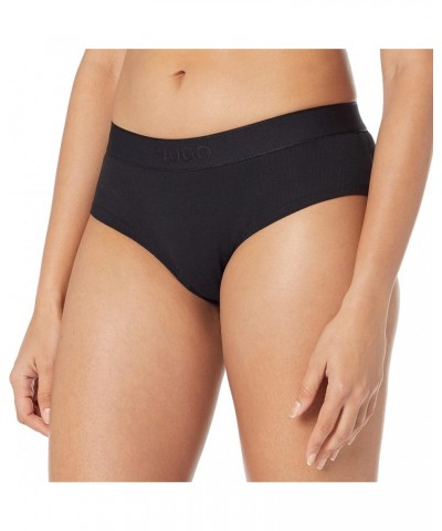 HUGO Women's Ribbed Jersey Hipster Brief Black Fog $6.19 Lingerie