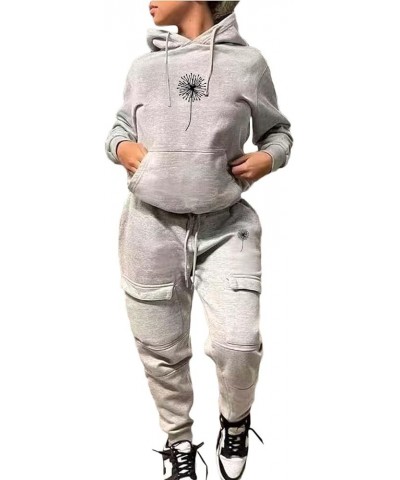 Womens 2 Piece Outfits Lounge Hoodie Sweatsuit Sets Tracksuit 2023 Fall Fashion Sweatshirt Sweatpants with Pockets 07-grey $9...