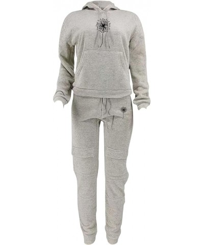 Womens 2 Piece Outfits Lounge Hoodie Sweatsuit Sets Tracksuit 2023 Fall Fashion Sweatshirt Sweatpants with Pockets 07-grey $9...