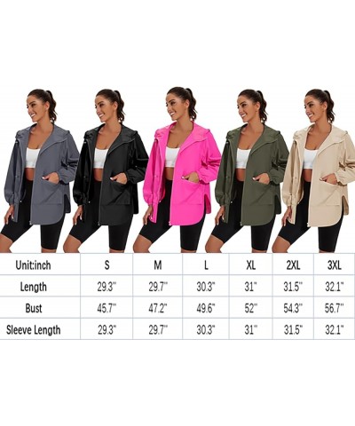 Women's Waterproof Raincoat Lightweight Rain Jacket Hooded Windbreaker With Pockets for Outdoor Hiking Travel Black $27.13 Coats