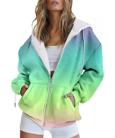 Women's Spring 2024 Zip Up Hoodies Long Sleeve Sweatshirts Fall Outfits Oversized Sweaters Casual Fashion Jackets Top 1-i $13...