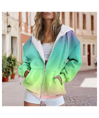 Women's Spring 2024 Zip Up Hoodies Long Sleeve Sweatshirts Fall Outfits Oversized Sweaters Casual Fashion Jackets Top 1-i $13...