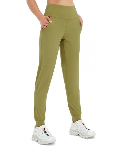 Women's High Waisted Joggers with Pockets Running Sweatpants Yoga Workout Athletic Tapered Lounge Pants 28 Slim Reindeer Moss...