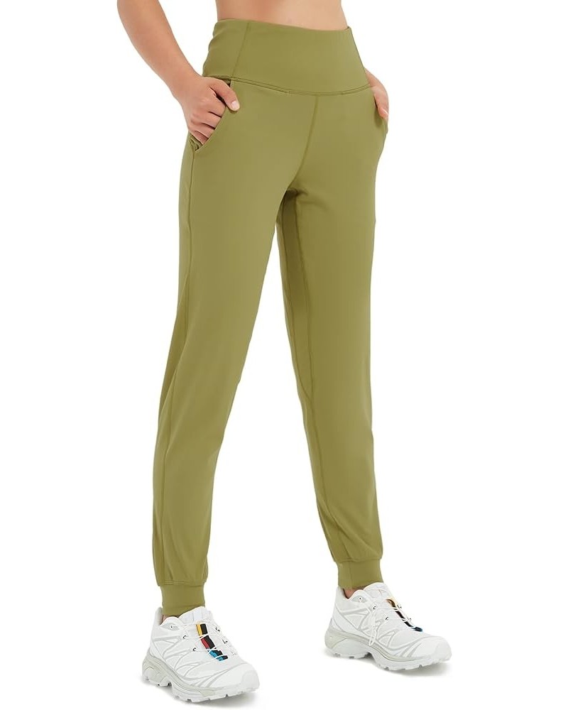 Women's High Waisted Joggers with Pockets Running Sweatpants Yoga Workout Athletic Tapered Lounge Pants 28 Slim Reindeer Moss...