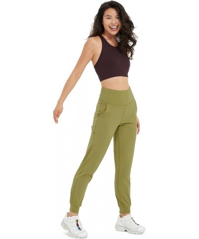 Women's High Waisted Joggers with Pockets Running Sweatpants Yoga Workout Athletic Tapered Lounge Pants 28 Slim Reindeer Moss...