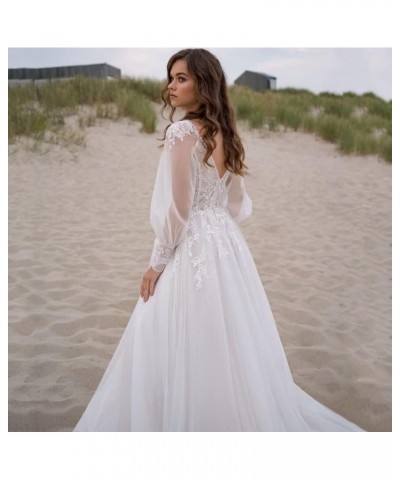 Long Sleeve Tulle Prom Dresses Long Lace Applique Ball Gown 2024 A Line Wedding Evening Party Gowns Lilac $44.52 Dresses