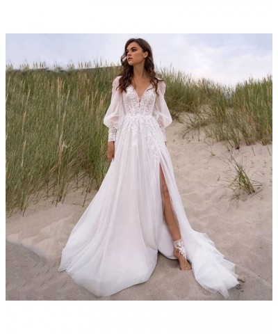 Long Sleeve Tulle Prom Dresses Long Lace Applique Ball Gown 2024 A Line Wedding Evening Party Gowns Lilac $44.52 Dresses