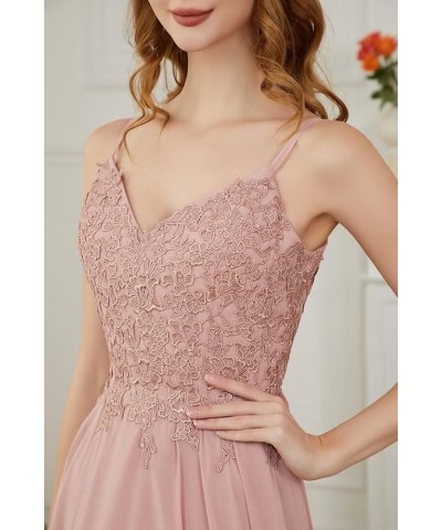 V-Neck Bridesmaid Dresses for Women 2024 Lace Appliques Chiffon Prom Dress Formal Evening Party Gowns Plum $33.79 Dresses