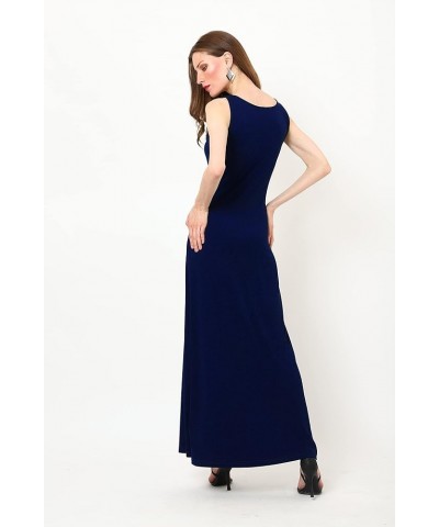 Women's Casual Sleeveless Summer Ankle Length Beach Maxi Long Dress Navy $13.74 Swimsuits