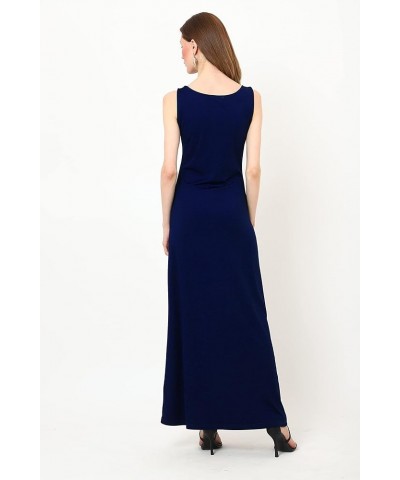 Women's Casual Sleeveless Summer Ankle Length Beach Maxi Long Dress Navy $13.74 Swimsuits