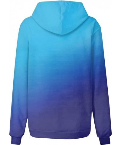 ADHOWBEW Oversized Hoodie for Women 2024 Cute Casual Graphic Long Sleeve Sweatshirt Pullover B-blue $12.38 Activewear