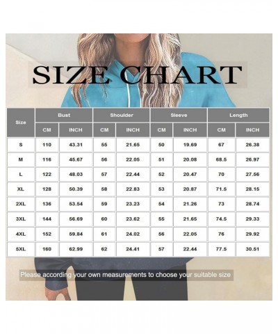 ADHOWBEW Oversized Hoodie for Women 2024 Cute Casual Graphic Long Sleeve Sweatshirt Pullover B-blue $12.38 Activewear