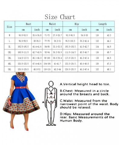 Women's Elegant Multicolor Grid Stitching Lapel A-line Dress Short Sleeve Belt Night Club Party Evening Midi Dresses Blue $22...