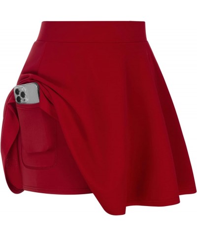 Plus Size Black Skater Skirt for Woman High Waisted A-line Pleated Skirt 1X 18 Plus Red $16.10 Skirts