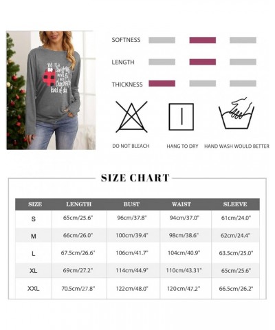 Christmas Shirts for Women This is My Christmas Movies Watching Plaid Tees Long Sleeve Merry Xmas Coffee Splicing Tops A1 Gre...