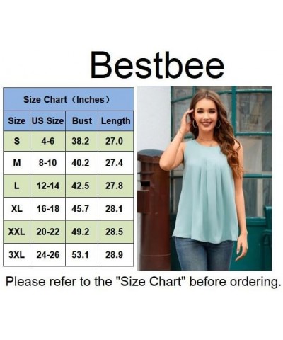 Women's Dressy Chiffon Blouses Crew Neck Sleeveless Tunic Tops Office Cute Work Shirts 2024 Summer Casual Tank Tops Polka Dot...