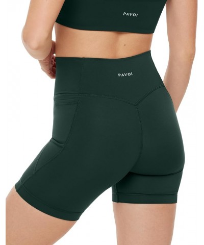 HiPerform Collection | XXS to 3X Plus Women's High Waisted 4" & 6" Butt Sculpting Biker Gym Shorts with Pockets 6 Inches Moss...