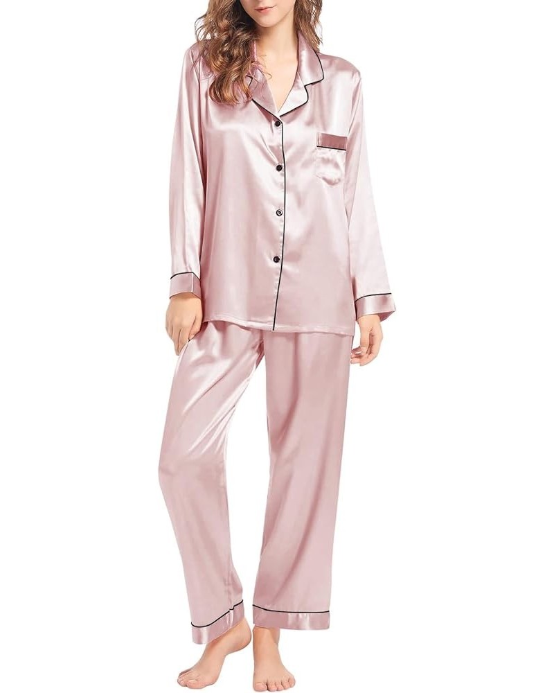 Pajamas for Women Shorts Set With Robe Button Pajama Sets for Women Soft Valentines Day Gifts for Her Pink-b $10.59 Sleep & L...