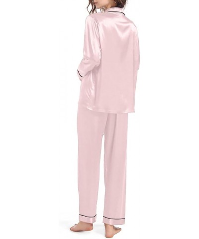 Pajamas for Women Shorts Set With Robe Button Pajama Sets for Women Soft Valentines Day Gifts for Her Pink-b $10.59 Sleep & L...