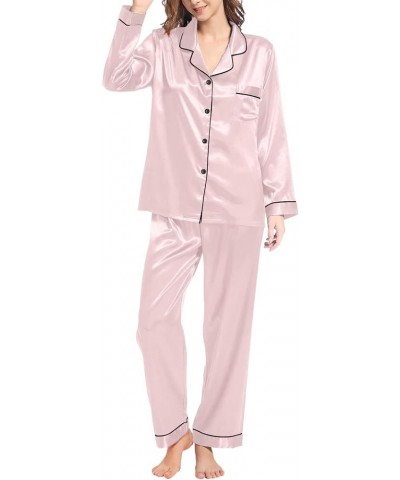 Pajamas for Women Shorts Set With Robe Button Pajama Sets for Women Soft Valentines Day Gifts for Her Pink-b $10.59 Sleep & L...