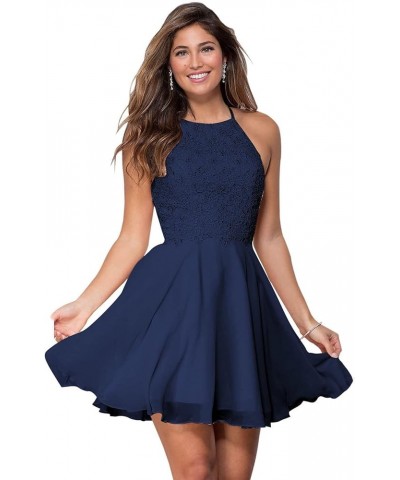 Chiffon Bridesmaid Dress for Wedding with Long Sleeve V Neck Formal Party Gown with Slit Navy Blue $35.99 Dresses