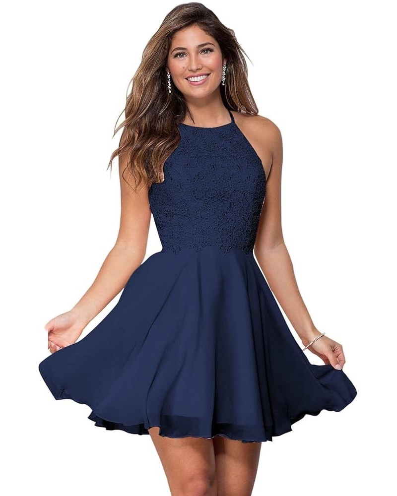 Chiffon Bridesmaid Dress for Wedding with Long Sleeve V Neck Formal Party Gown with Slit Navy Blue $35.99 Dresses