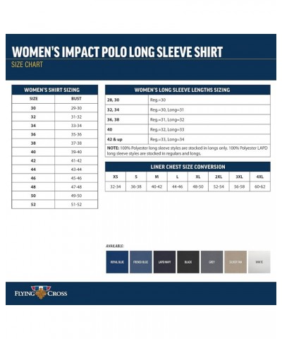 Womens Police Officer Gear Polo Shirts Tactical Law Enforcement Uniform Moisture Wicking Long Sleeve Relaxed Fit French Blue ...