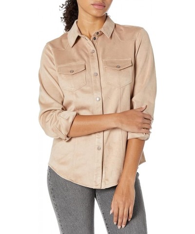 Women's Long Sleeve Daisy Shirt Globe Beige $28.01 Blouses