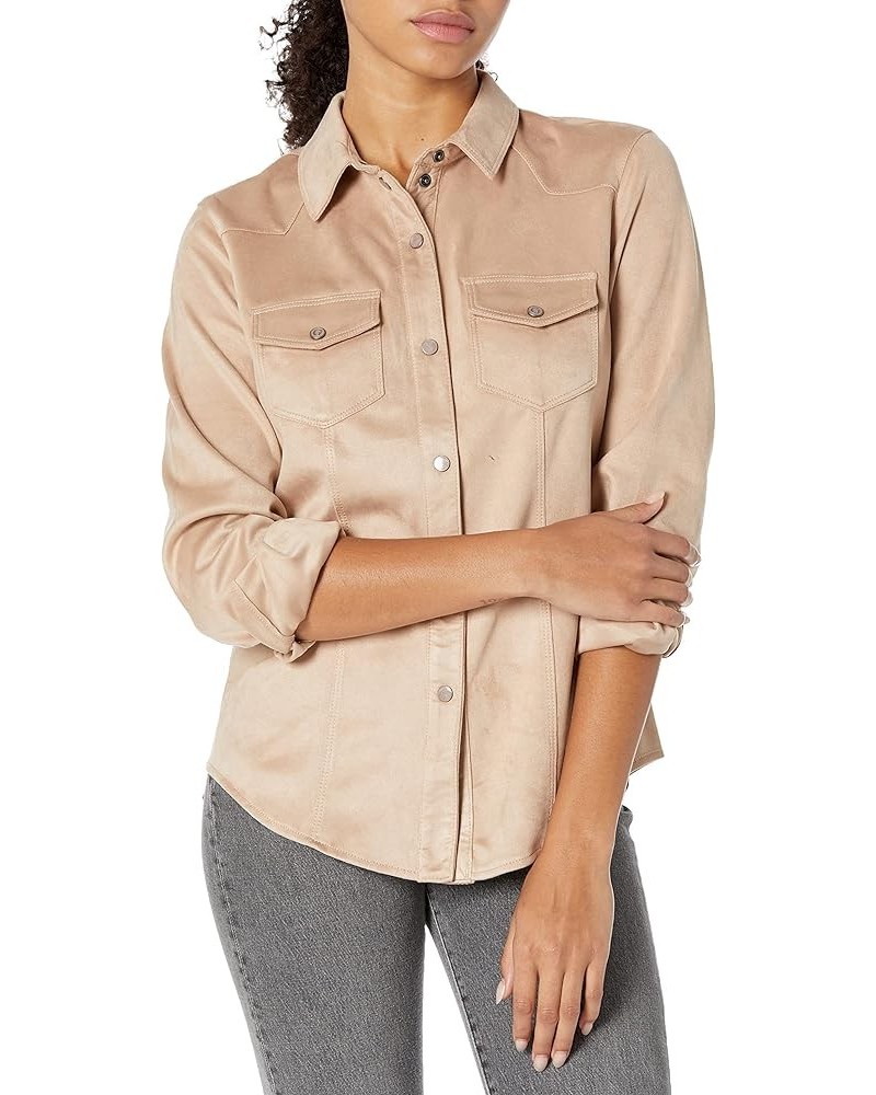 Women's Long Sleeve Daisy Shirt Globe Beige $28.01 Blouses