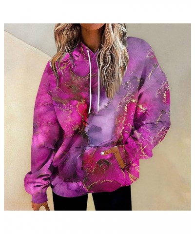 Sweatshirts for Women Long Sleeve Fashion Pullover Hoodies With Pocket Fleece Lightweight 2023 Fall Hooded Top 25hot Pink $9....