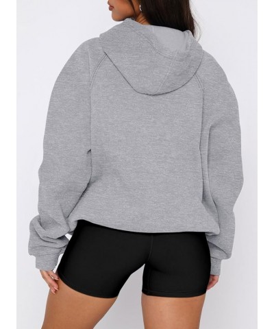 Women Long Sleeve Sweatshirt Kangaroo Pocket Solid Basic Top A-grey $12.18 Hoodies & Sweatshirts