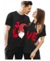 King and Queen Couples Valentines Day Shirt Funny Short Sleeve Love Printed Tees Tops Comfortable Valentine's Day T-Shirts Me...