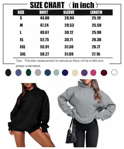 Women Long Sleeve Sweatshirt Kangaroo Pocket Solid Basic Top A-grey $12.18 Hoodies & Sweatshirts