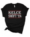 Womens Funny Swift Tshirt Kelce Swift 2024 Short Sleeve T-Shirt Graphic Tee Black $10.79 T-Shirts