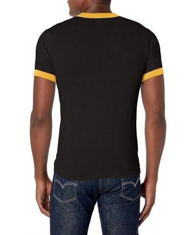 Men's Ringer tee Shirt Black/Gold $8.60 T-Shirts