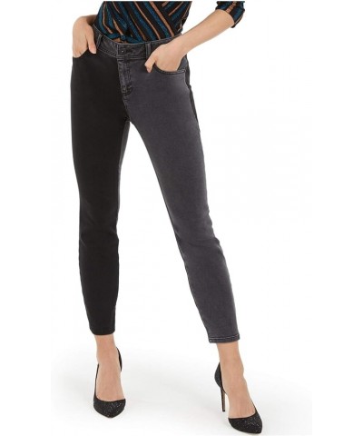 Women's Two-Tone Skinny Jeans Black $11.33 Jeans