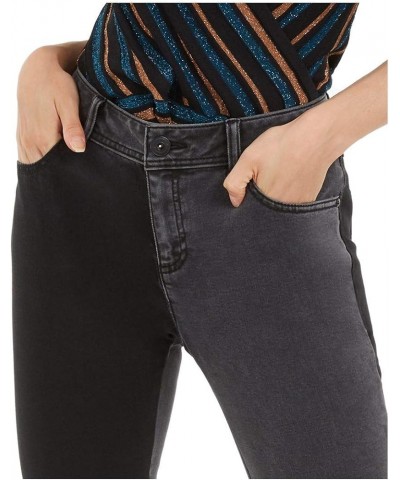 Women's Two-Tone Skinny Jeans Black $11.33 Jeans