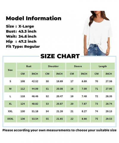 Oversized Tshirts for Women Womens Oversized T Shirts Crewneck Short Sleeve Tops Summer Casual 2024 Y2K Basic Tee C 03-deep R...