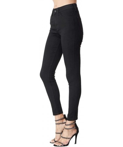 Kan Can Women's High Rise Solid Five Pocket Super Skinny Jeans Black $24.99 Jeans